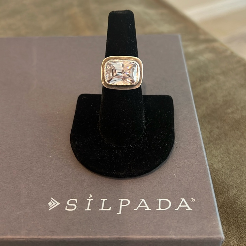 Silpada sterling silver CZ ring